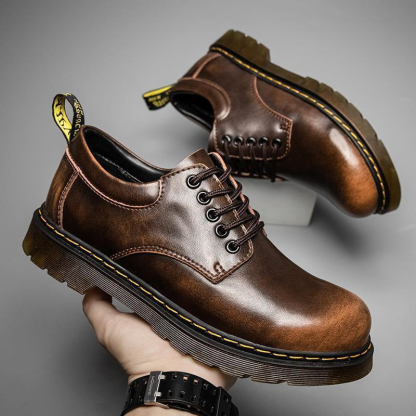 Mitchell Shoes Men’s Low-Top Slip-Resistant Leather Work Shoes