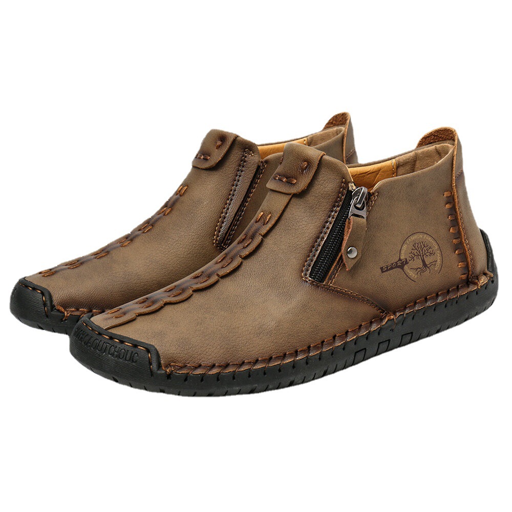 Men's Hand Sewn Zipper Martin Boots