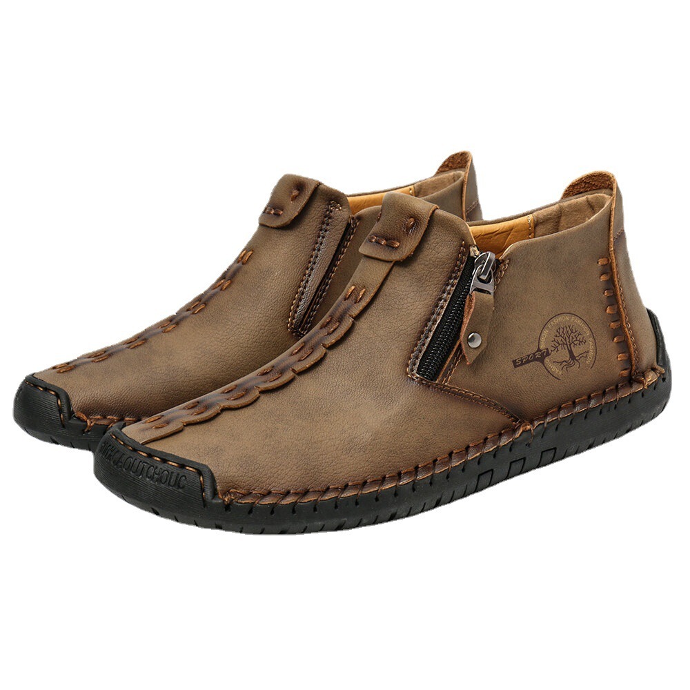 Men's Hand Sewn Zipper Martin Boots