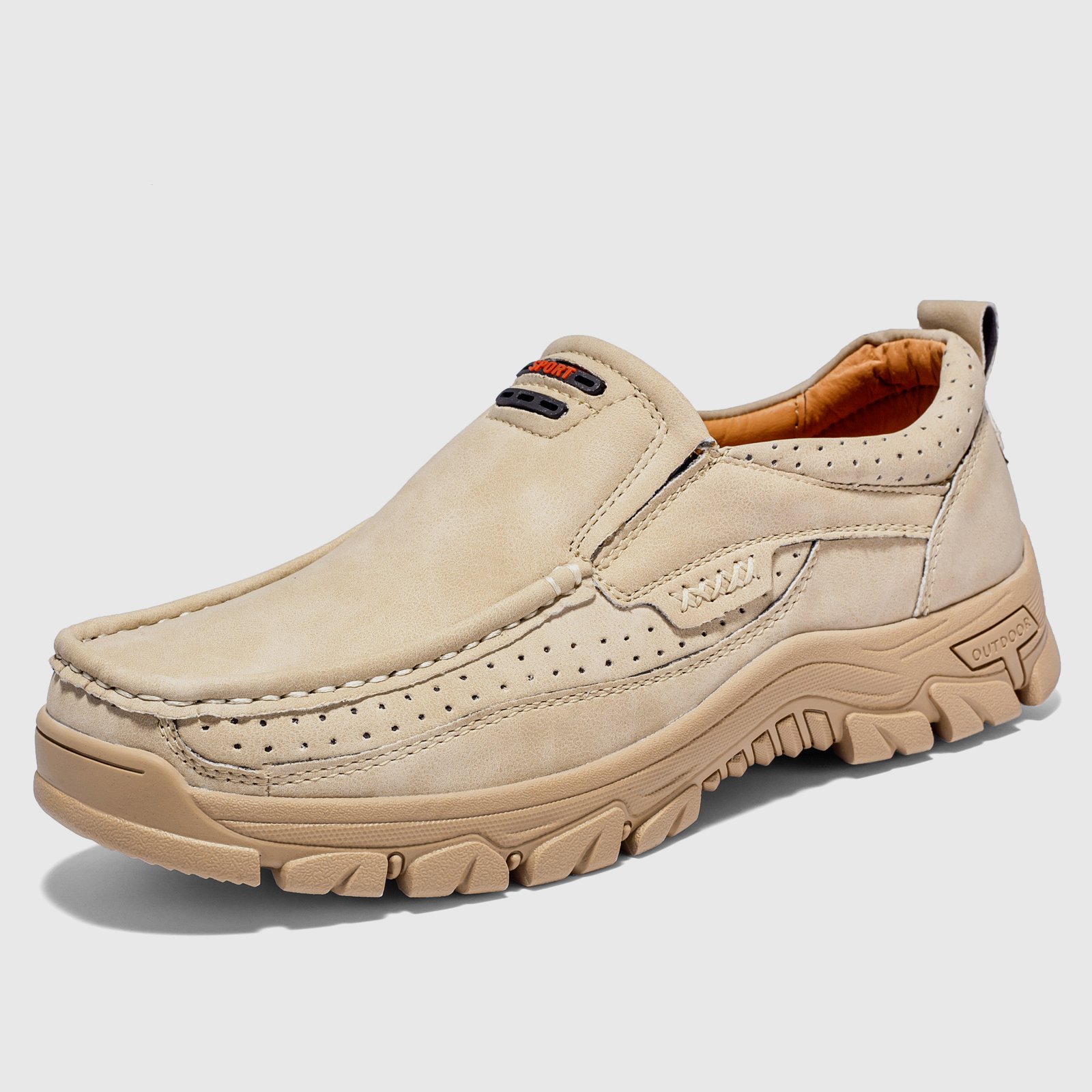 2024 Men's Non-slip Walking Leather Lightweight Breathable Casual Loafers