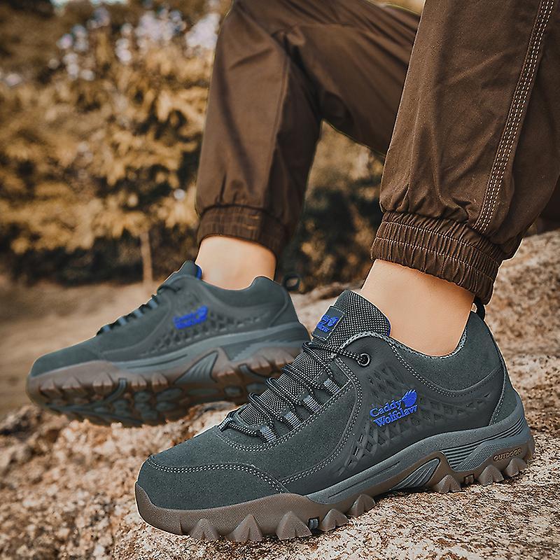 Men's Non-slip Thick Bottom Leather Sneakers