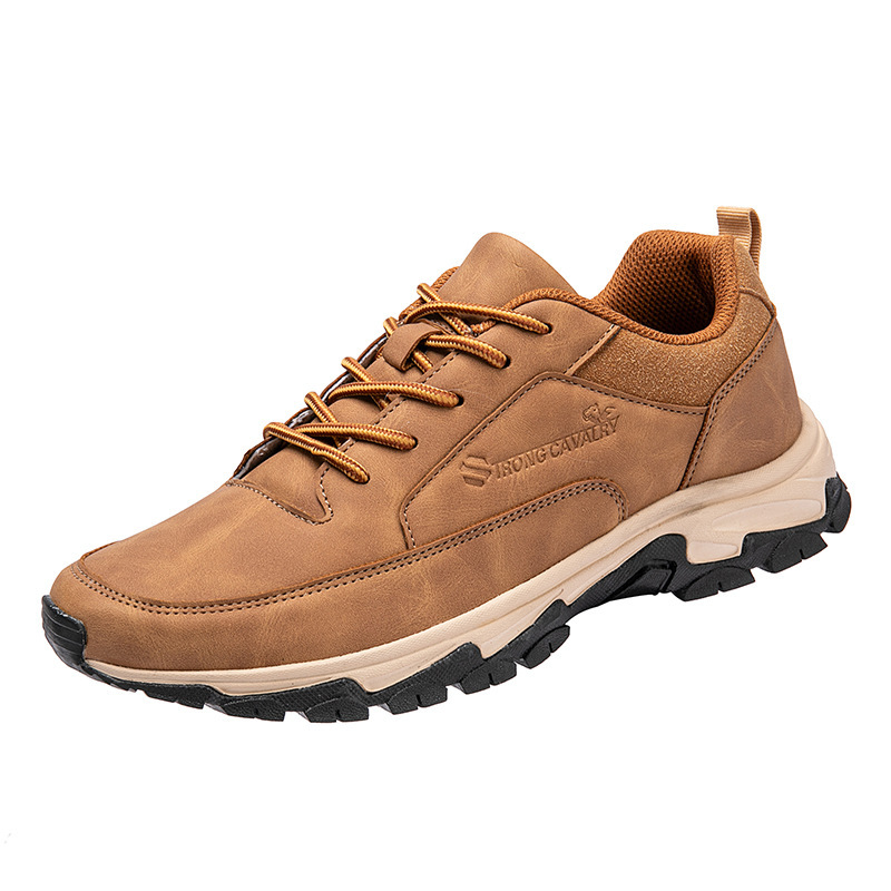 TRONG CAVARY Men's shoes leather waterproof sneakers