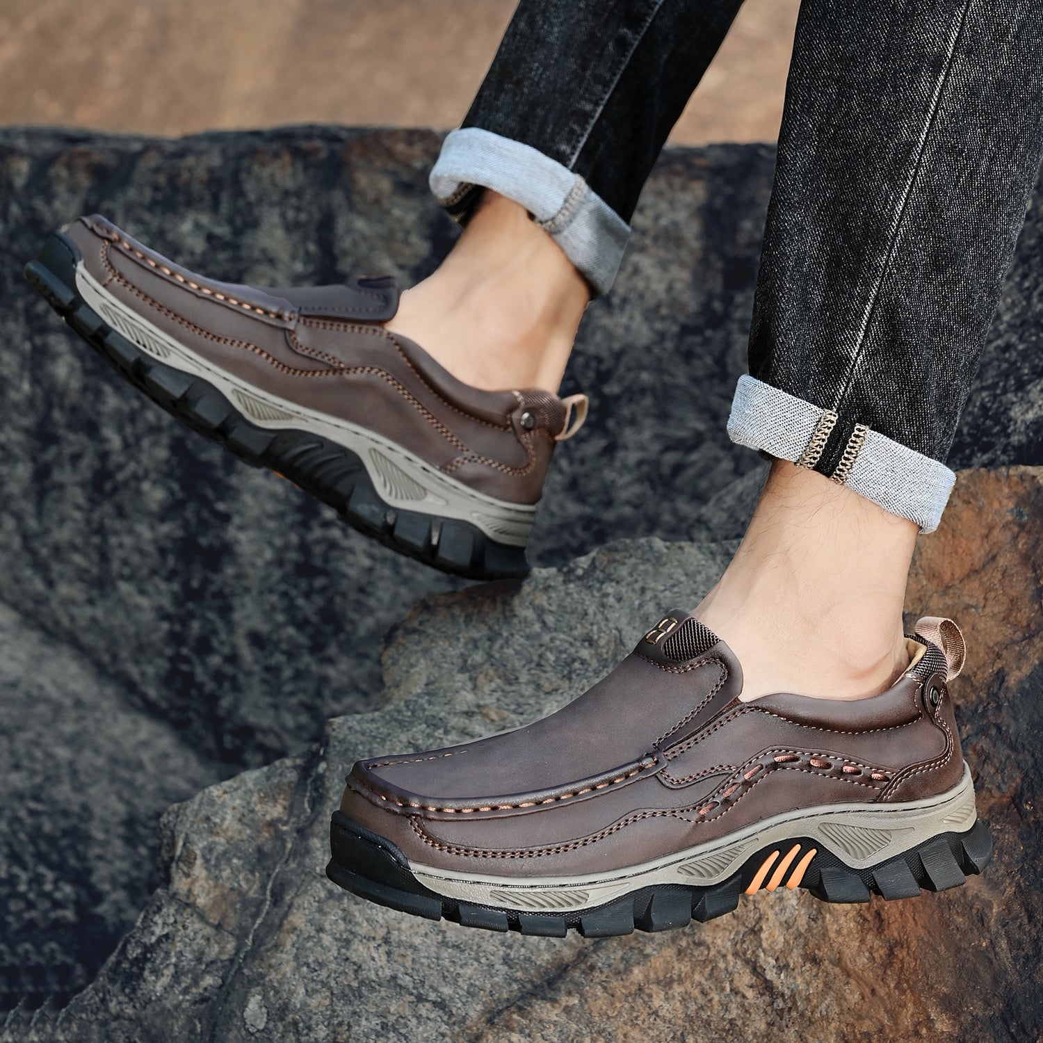 Men's Wearable Outdoor Casual Leather Shoes