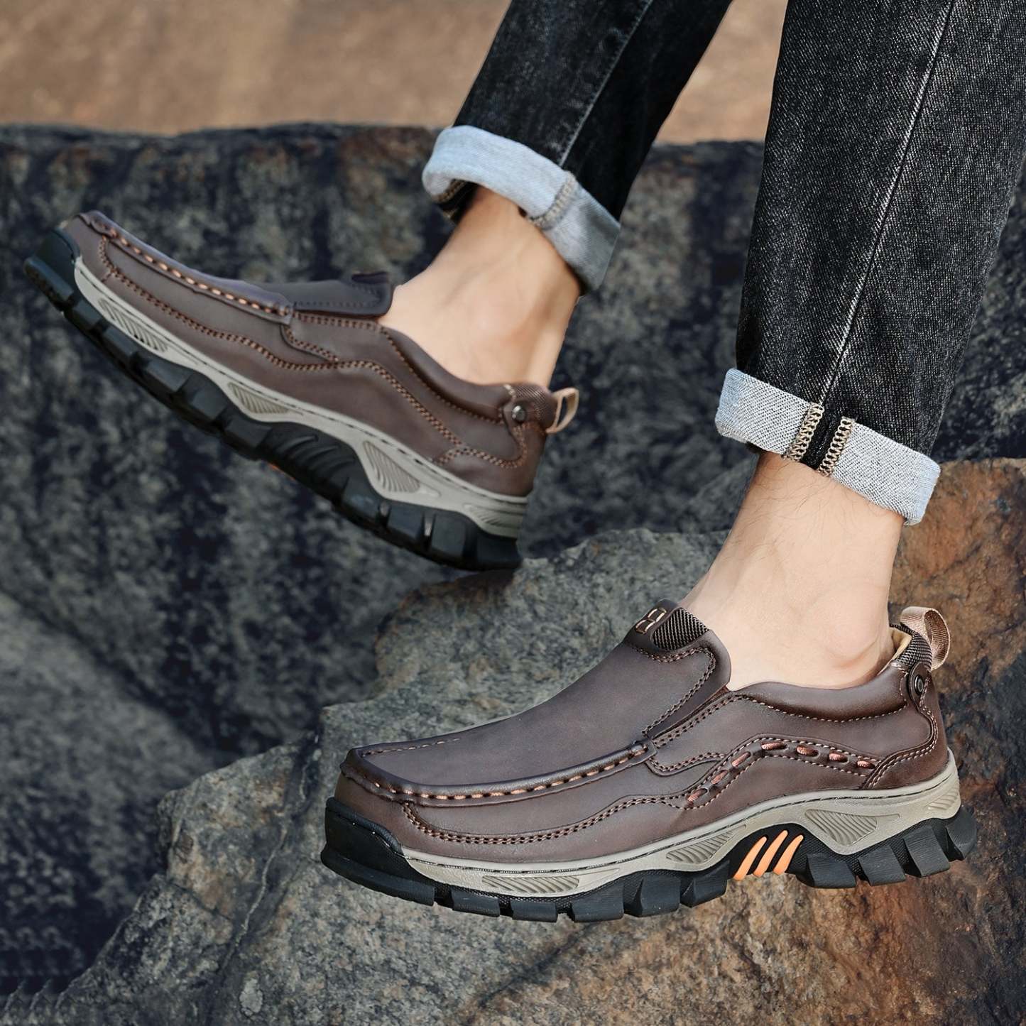 Men's Wearable Outdoor Casual Leather Shoes