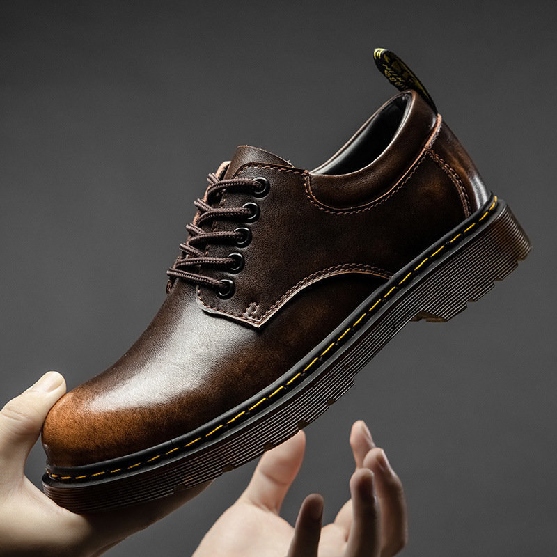 Mitchell Shoes Men’s Low-Top Slip-Resistant Leather Work Shoes