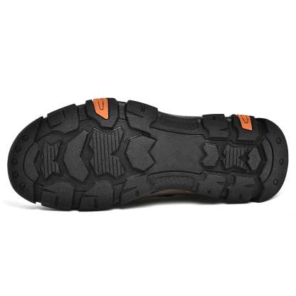 Men's Lace Leather Casual Walking Outdoor Shoes
