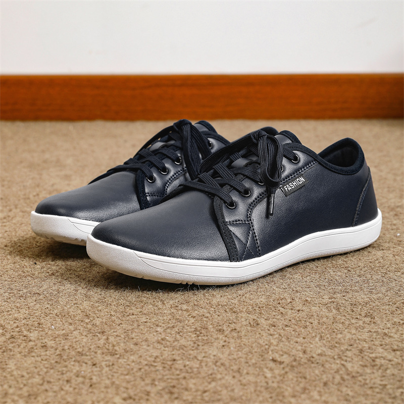 Men's wide toe lightweight soft sole leather loafers