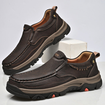 Mitchell Shoes Durable Outdoor Hiking Shoes Leather Loafers