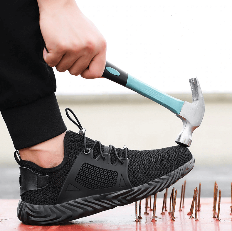 Men's steel toe anti-smash breathable safety shoes