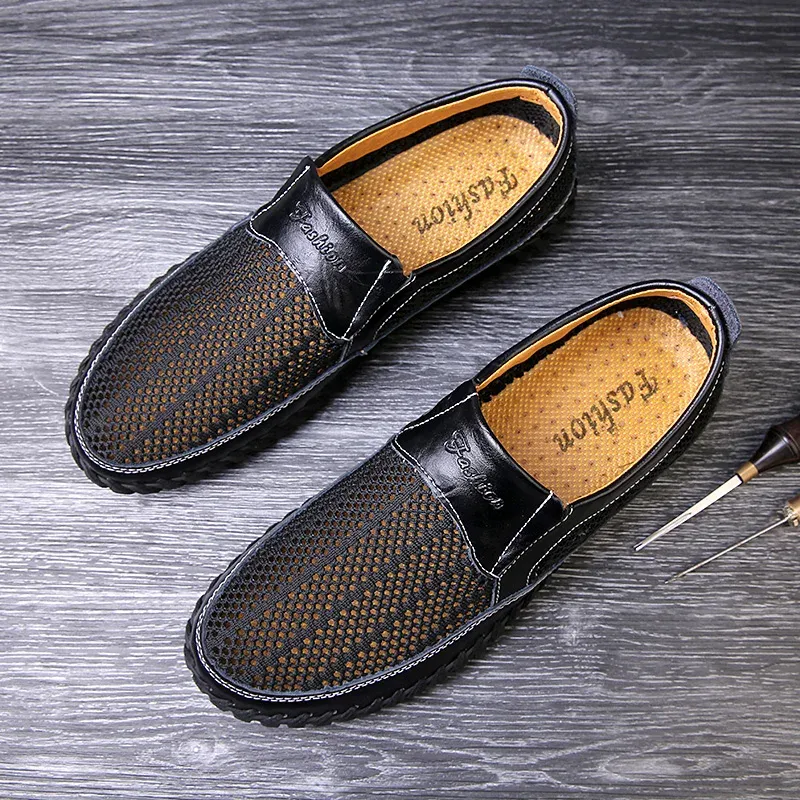 Men's Casual Outdoor Mesh Moccasins Driving Shoes