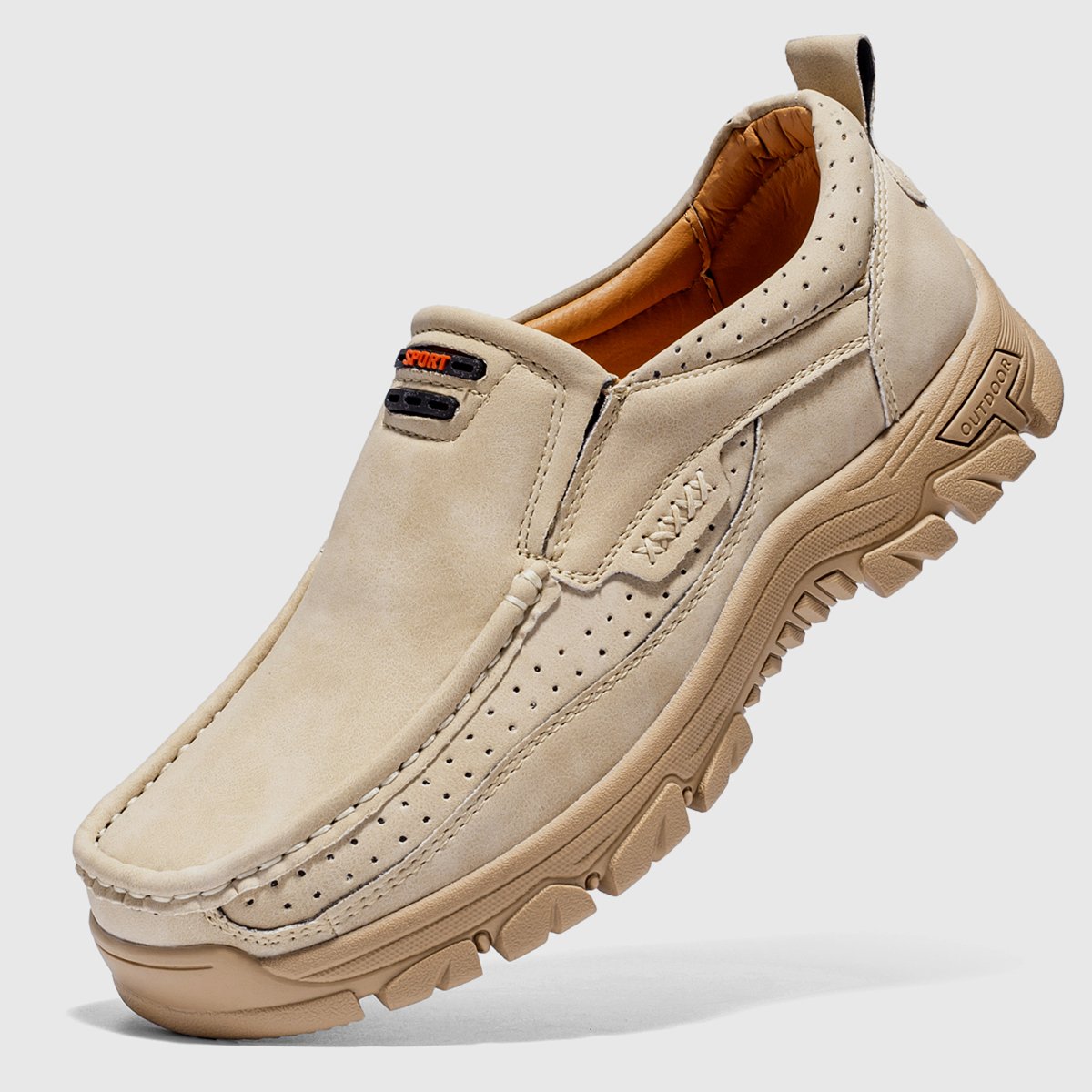 2024 Men's Non-slip Walking Leather Lightweight Breathable Casual Loafers