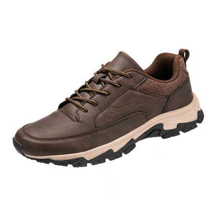 TRONG CAVARY Men's shoes leather waterproof sneakers