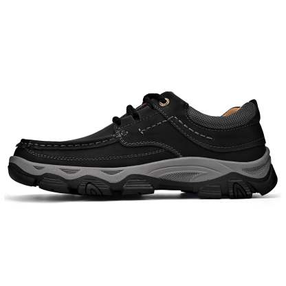 Men's Lace Leather Casual Walking Outdoor Shoes