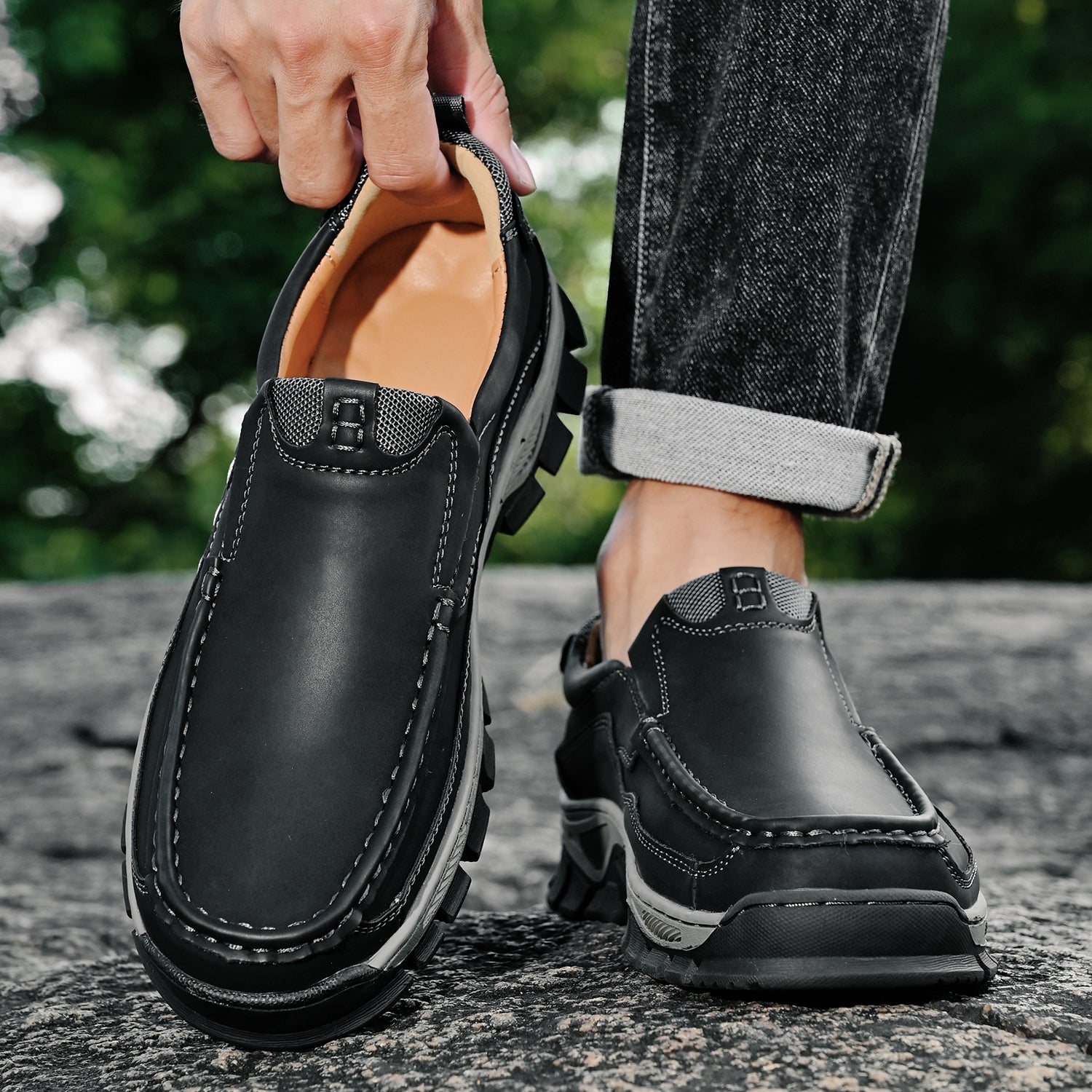 Men's Wearable Outdoor Casual Leather Shoes