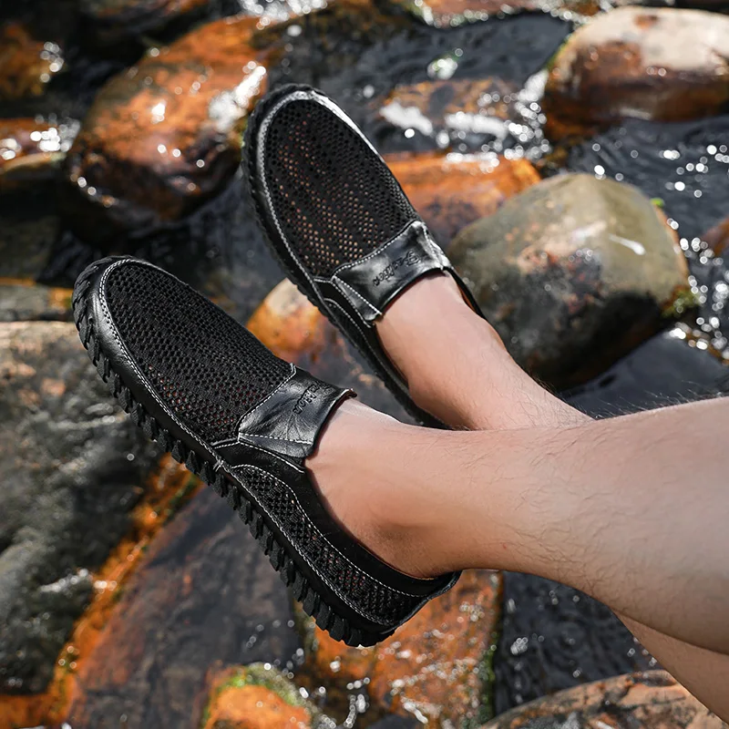 Men's Casual Outdoor Mesh Moccasins Driving Shoes