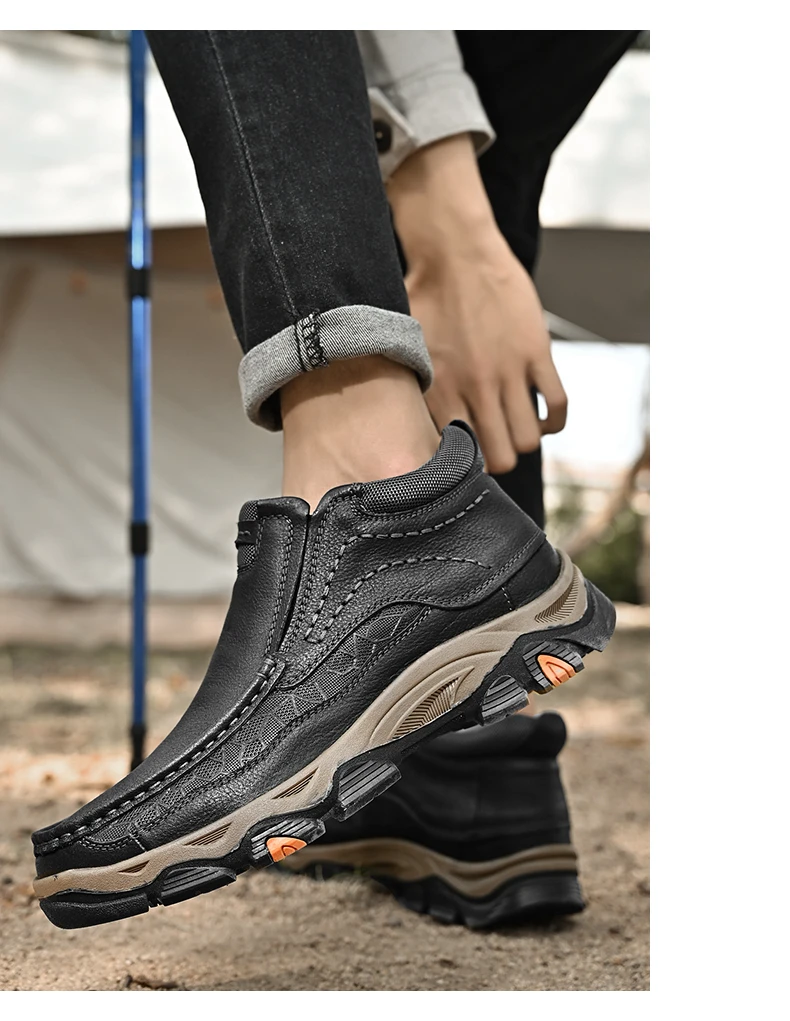 Men's Ankle Outdoor Trekking  Leather Boot