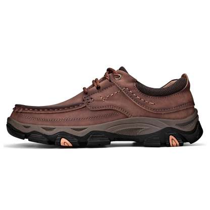 Men's Lace Leather Casual Walking Outdoor Shoes