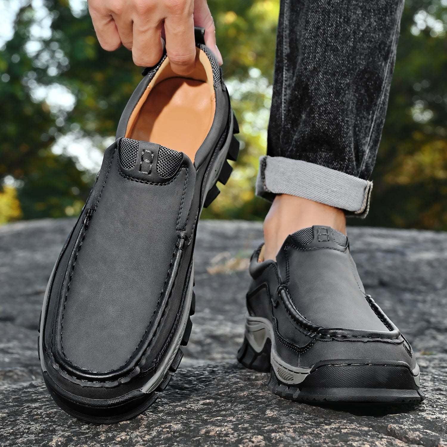 Men's Wearable Outdoor Casual Leather Shoes