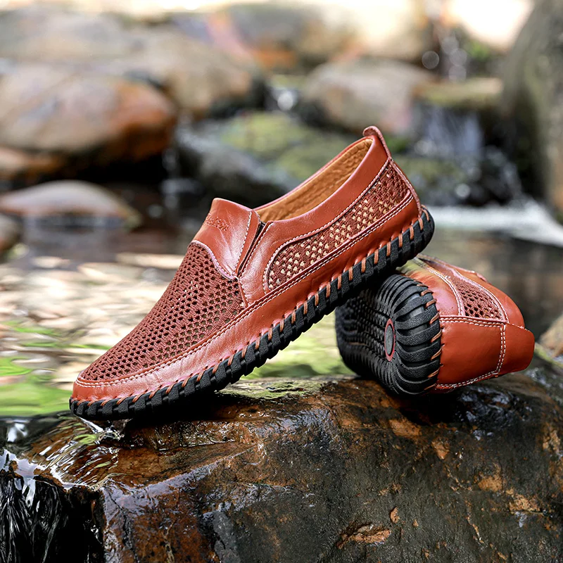 Men's Casual Outdoor Mesh Moccasins Driving Shoes