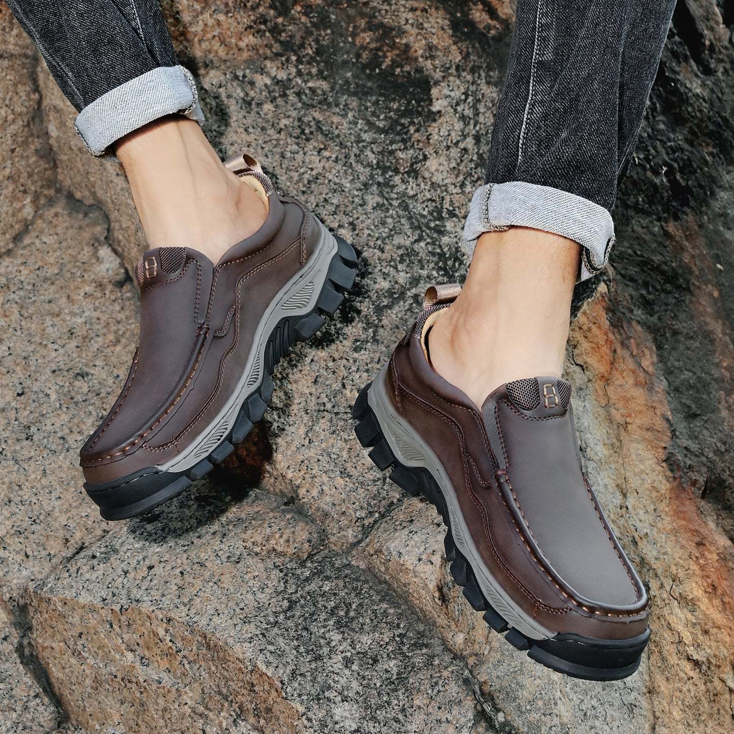 Men's Wearable Outdoor Casual Leather Shoes