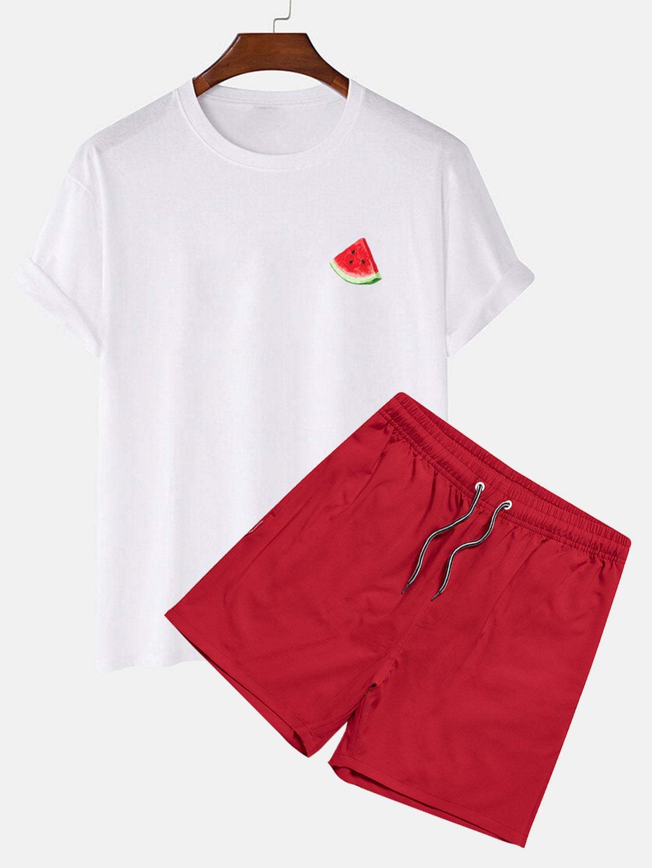 Watermelon Print T-Shirt & Swim Shorts-Mitchell Shoes