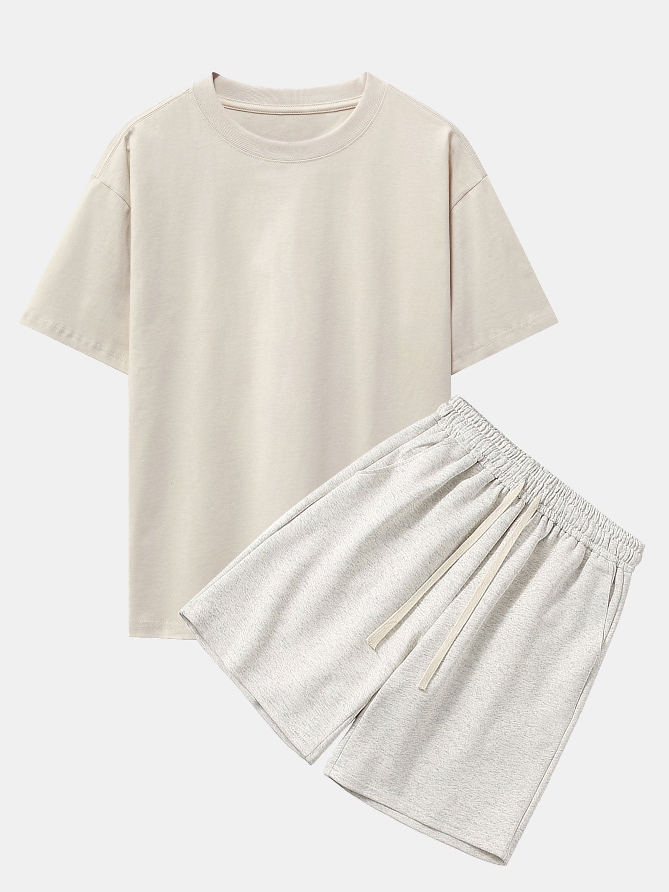 Heavy Weight Drop Shoulder Oversize T-Shirt & Jersey Shorts-Mitchell Shoes