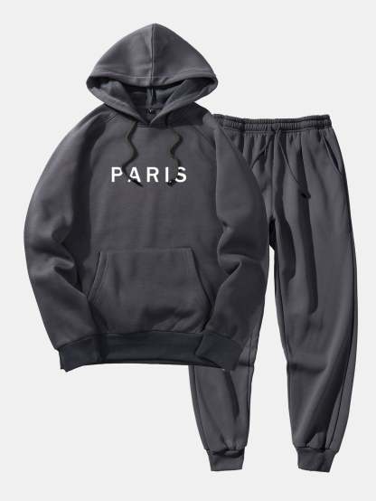 Paris Print Raglan Hoodie & Jogger Pants-Mitchell Shoes