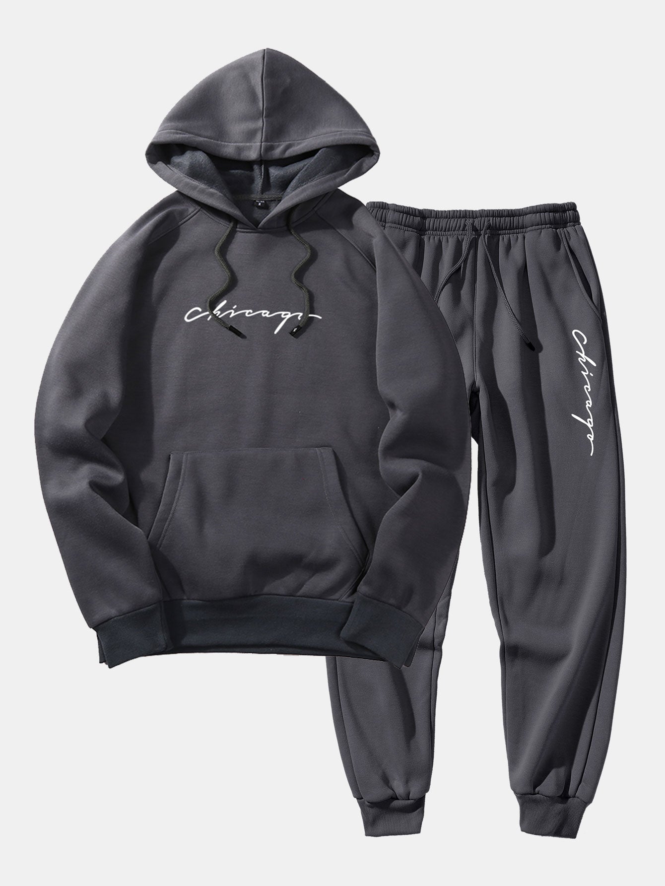 Chicago Print Raglan Hoodie & & Jogger Pants-Mitchell Shoes