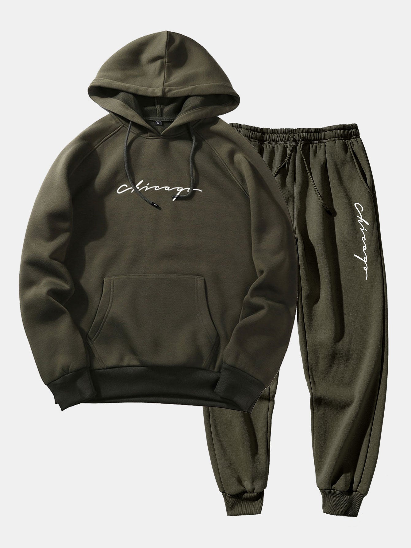 Chicago Print Raglan Hoodie & & Jogger Pants-Mitchell Shoes
