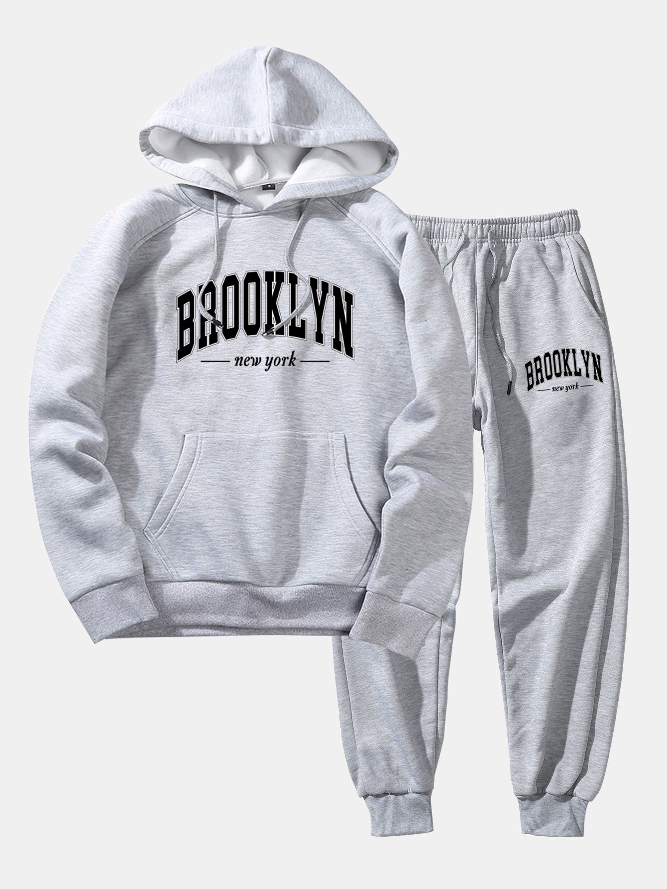 Brooklyn Letter Print Hoodie & Jogger Pants-Mitchell Shoes