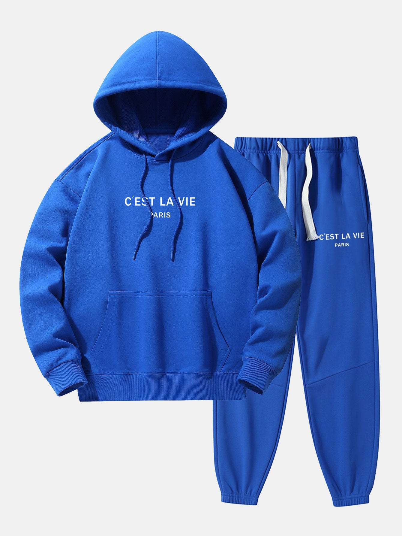Paris Print Cotton Blend Hoodie & Jogger Pants-Mitchell Shoes
