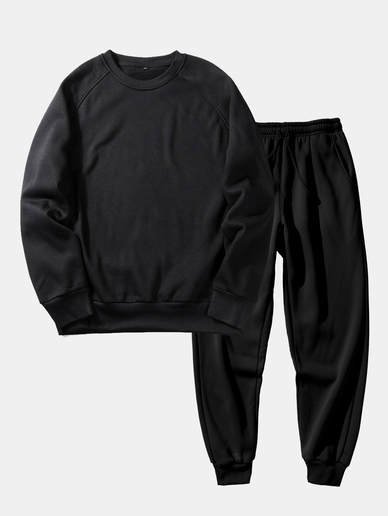 Basic Crew Neck Sweatshirt & Jogger Pants-Mitchell Shoes