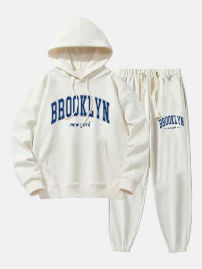 Brooklyn Print Cotton Blend Hoodie & Jogger Pants-Mitchell Shoes