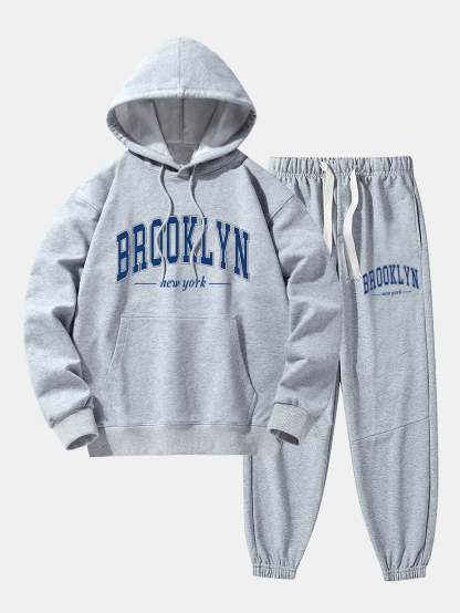 Brooklyn Print Cotton Blend Hoodie & Jogger Pants-Mitchell Shoes