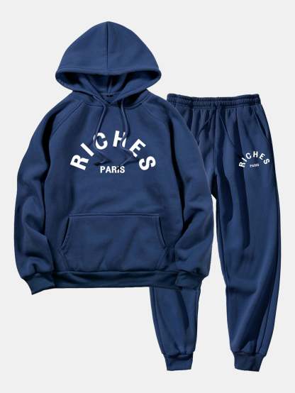 Rich Paris Print Hoodie & Jogger Pants-Mitchell Shoes