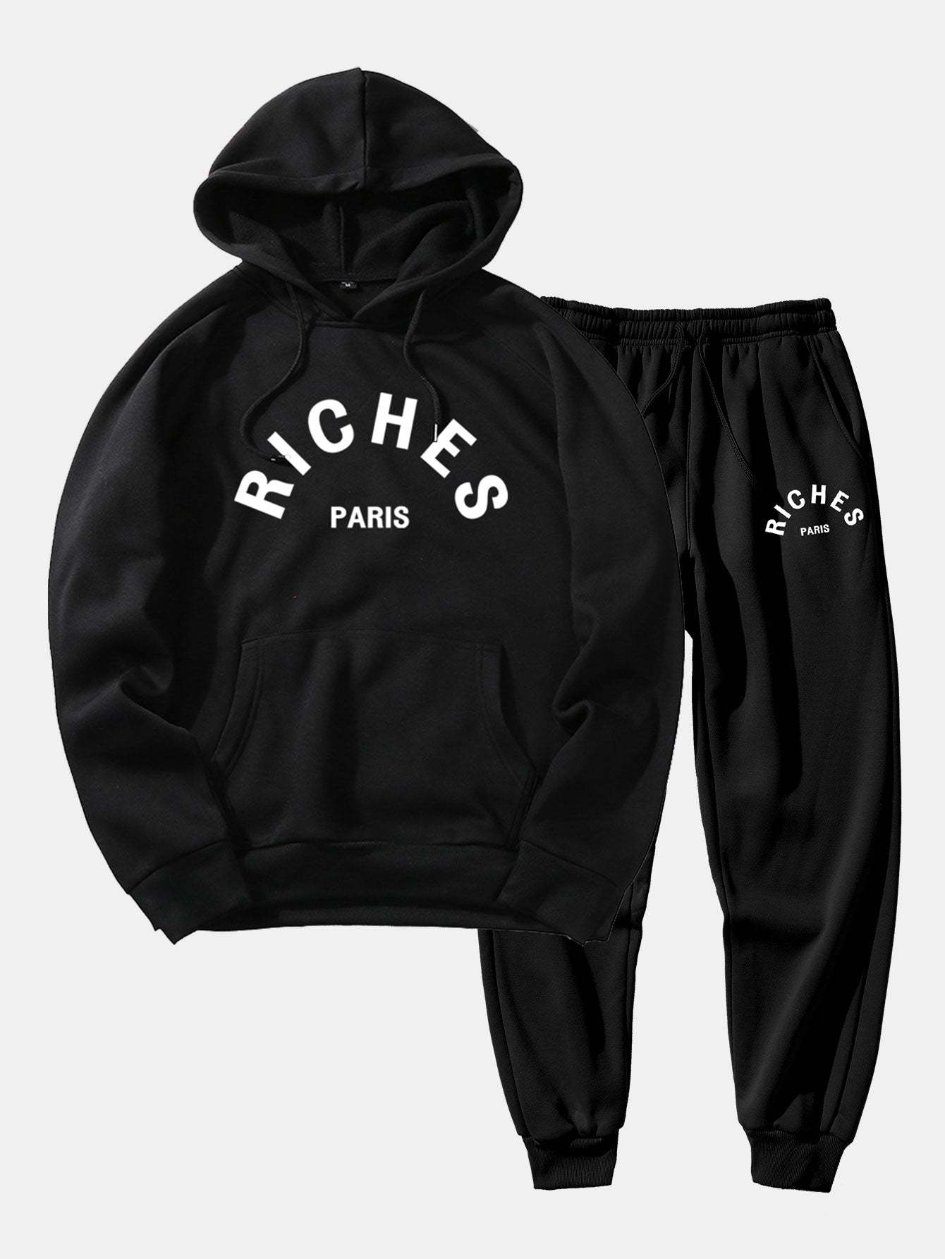 Rich Paris Print Hoodie & Jogger Pants-Mitchell Shoes