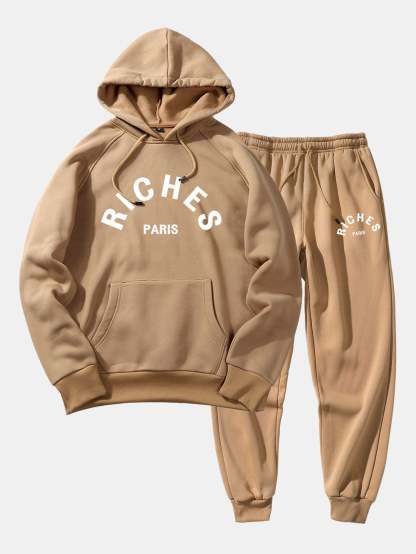 Rich Paris Print Hoodie & Jogger Pants-Mitchell Shoes