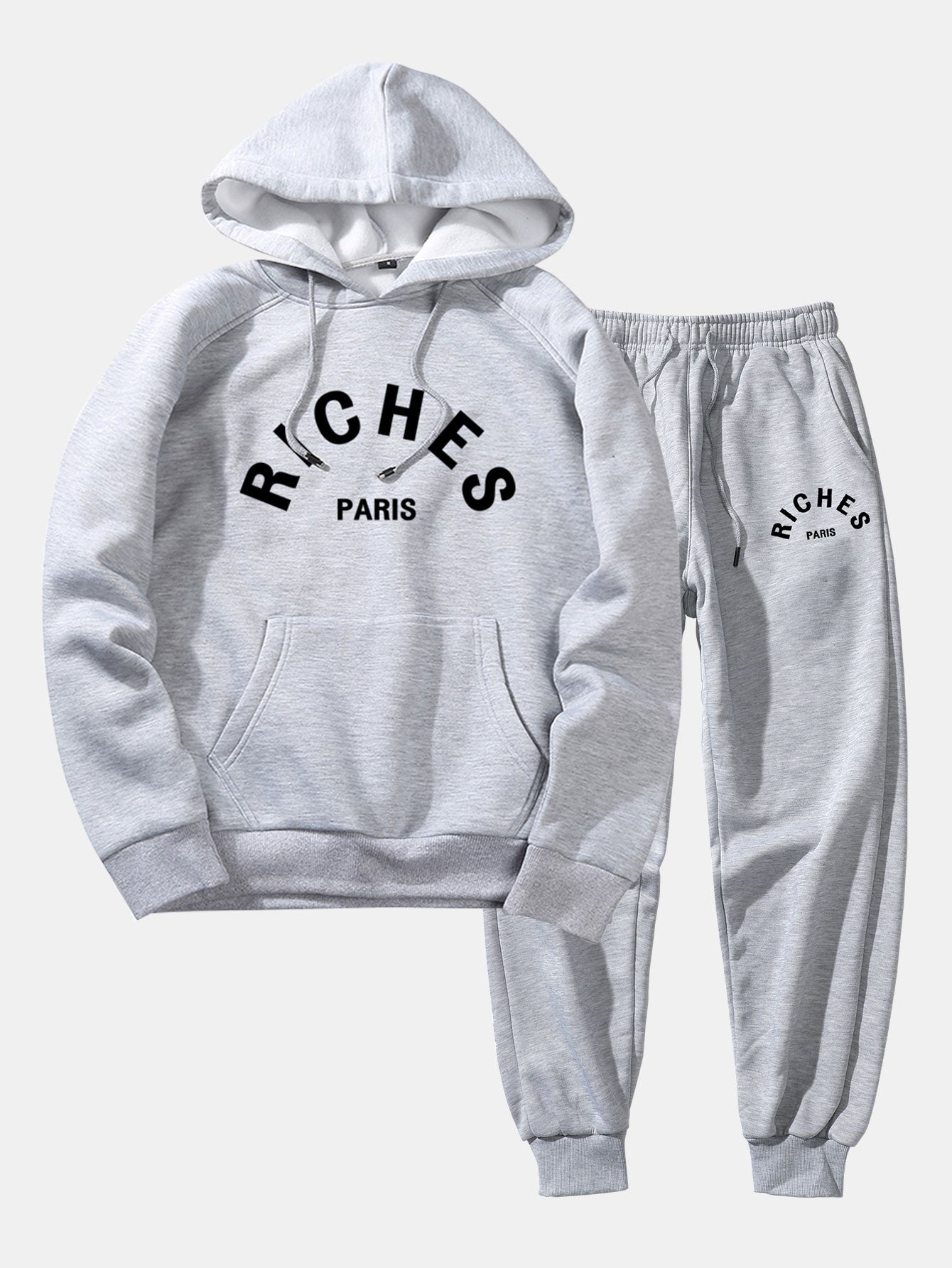 Rich Paris Print Hoodie & Jogger Pants-Mitchell Shoes