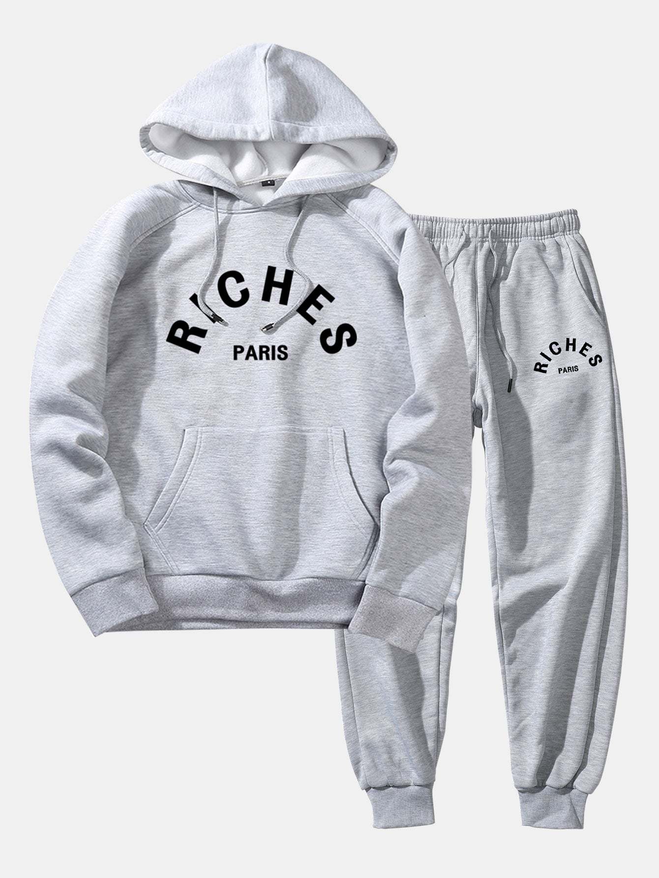 Rich Paris Print Hoodie & Jogger Pants-Mitchell Shoes
