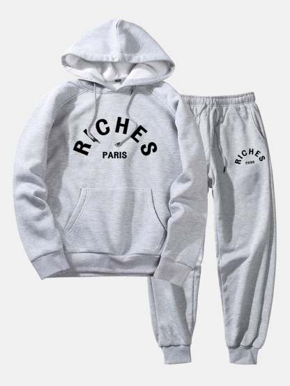Rich Paris Print Hoodie & Jogger Pants-Mitchell Shoes