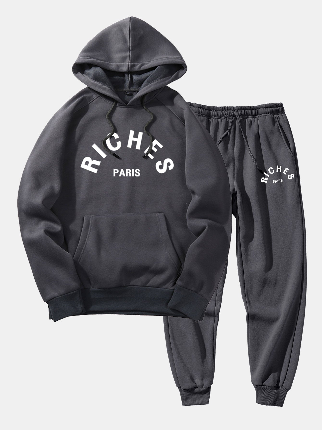 Rich Paris Print Hoodie & Jogger Pants-Mitchell Shoes