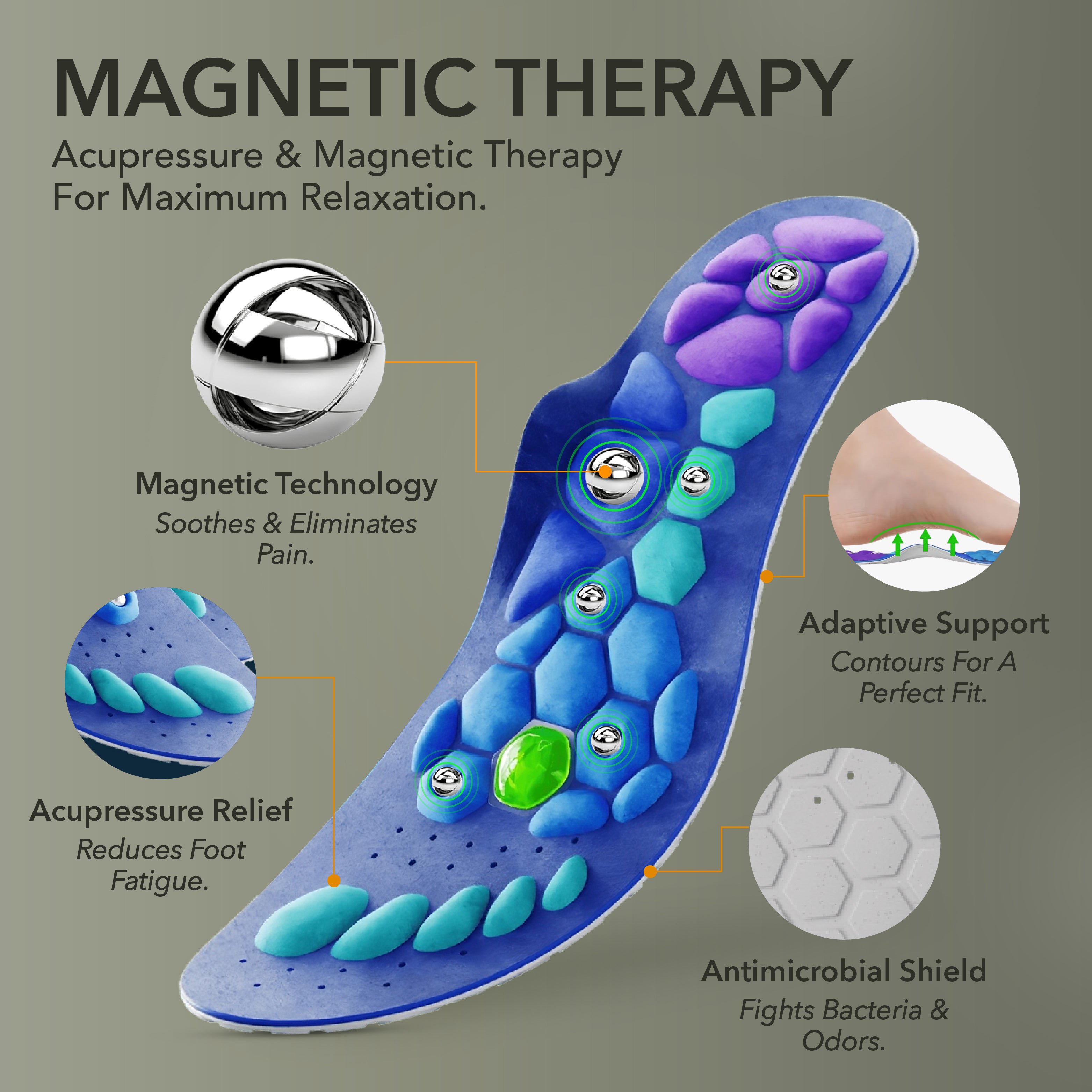 Deep Relief Massage Acupressure Insoles