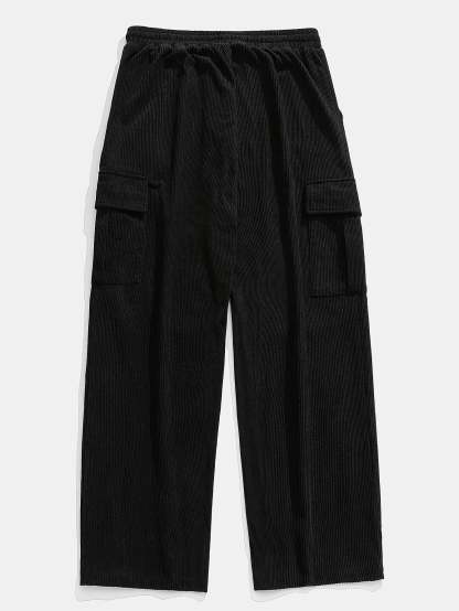 Los Angeles Print Heavy Weight Oversize T-Shirt & Loose Fit Corduroy Cargo Pants-Mitchell Shoes