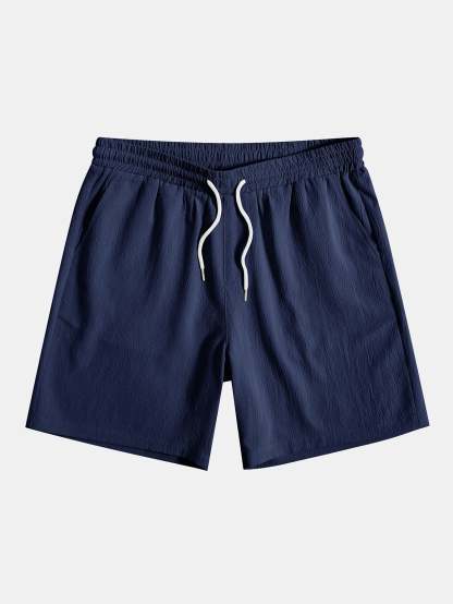 Wrinkled Textured Shirt & Shorts-Mitchell Shoes