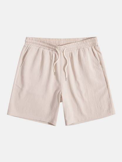Wrinkled Textured Shirt & Shorts-Mitchell Shoes