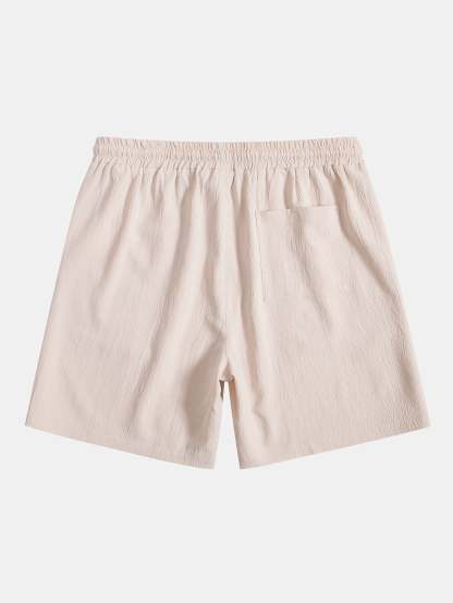 Wrinkled Textured Shirt & Shorts-Mitchell Shoes