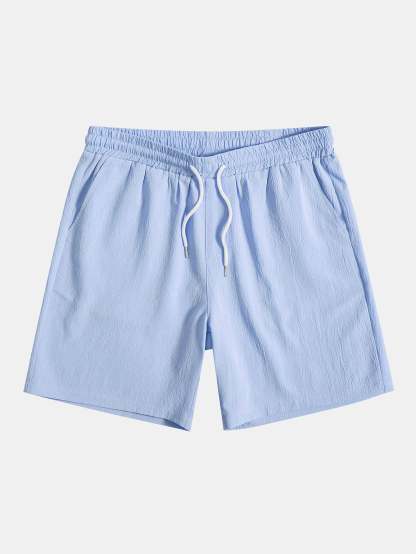Wrinkled Textured Shirt & Shorts-Mitchell Shoes