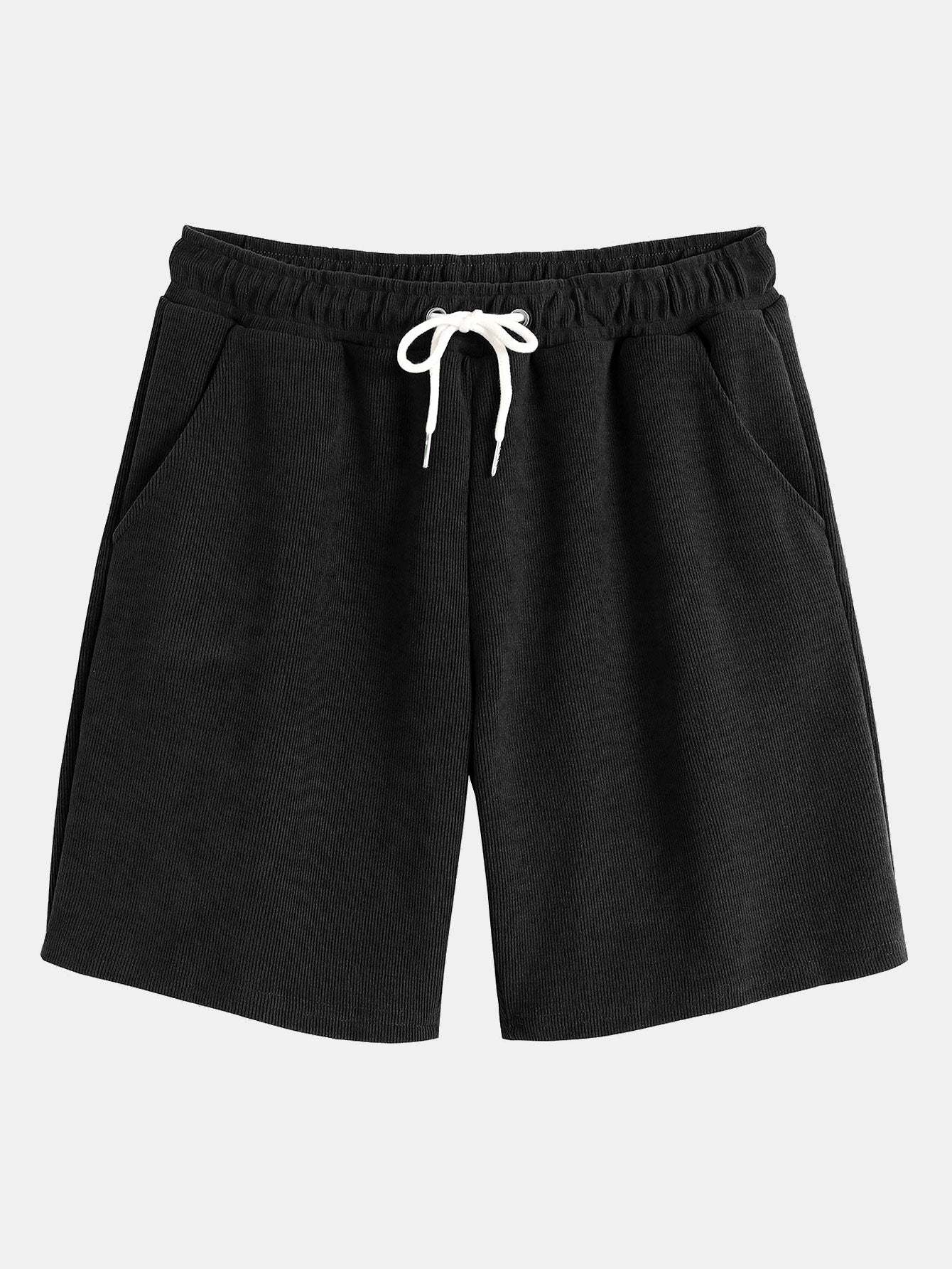Dropped Shoulder Corduroy T-Shirt & Shorts-Mitchell Shoes
