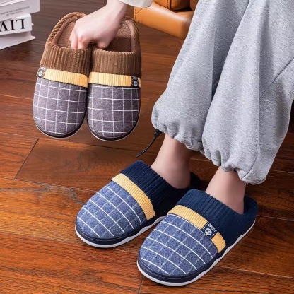 Men’s CozyGrip Fur-Lined Anti-Slip Winter Slippers