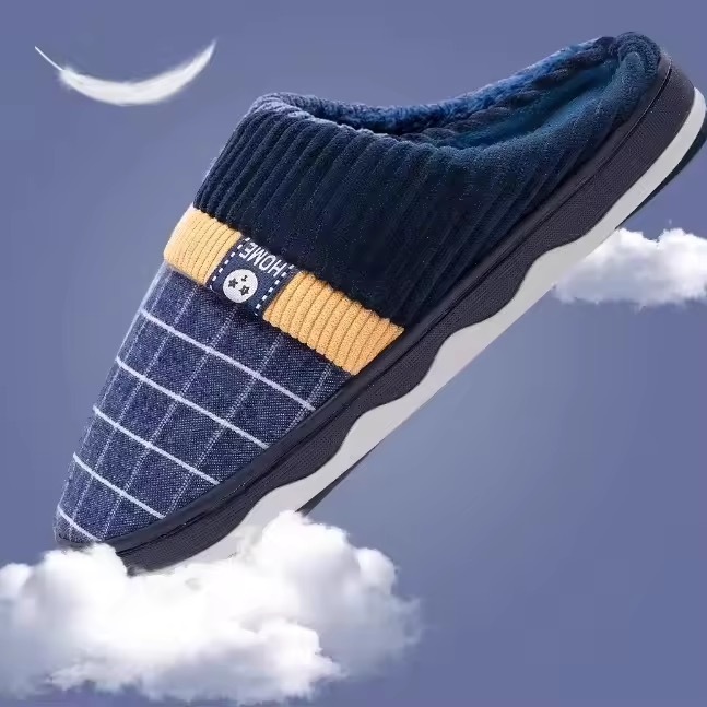 Men’s CozyGrip Fur-Lined Anti-Slip Winter Slippers